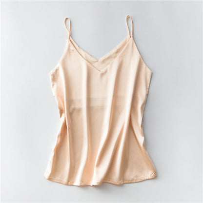 Women's Satin Silk Look Tanktops
