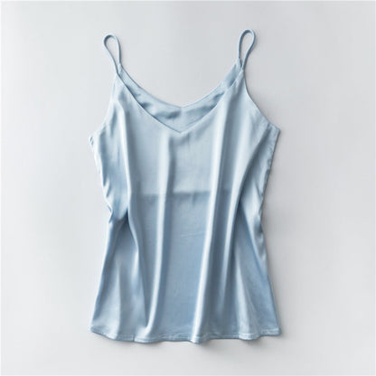 Women's Satin Silk Look Tanktops