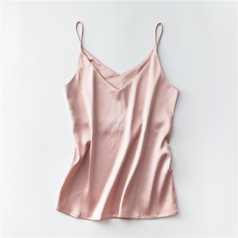 Women's Satin Silk Look Tanktops