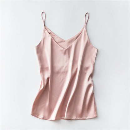 Women's Satin Silk Look Tanktops