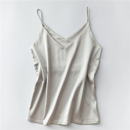 Women's Satin Silk Look Tanktops