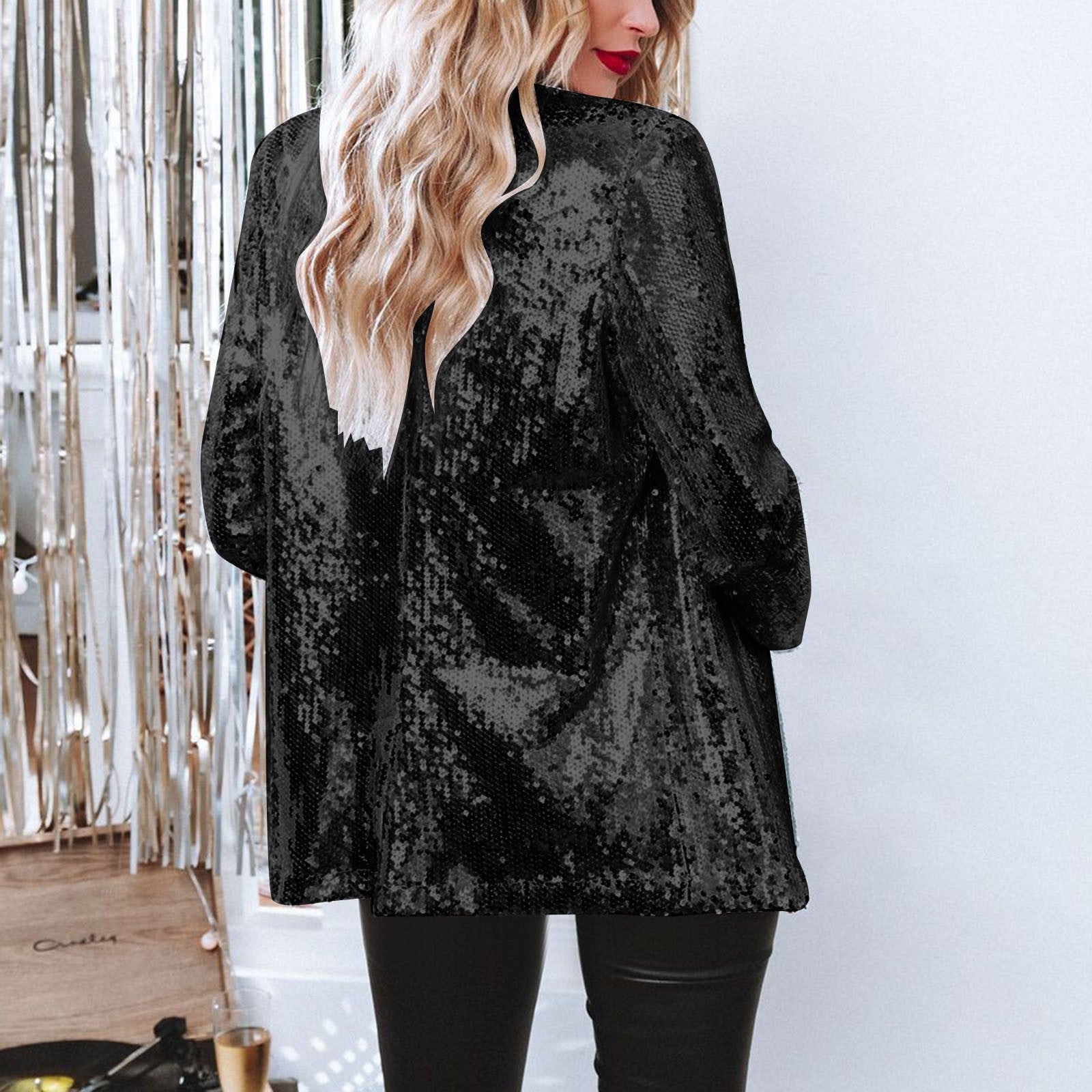 Women's Sequin Blazer Stylish and Versatile