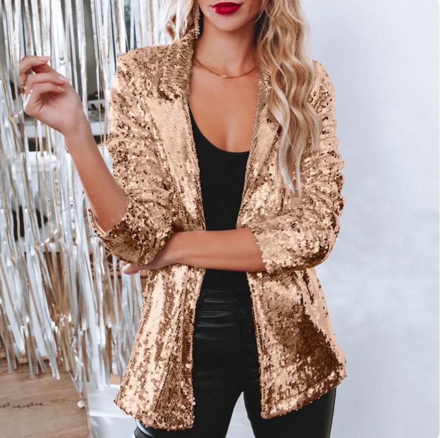 Women's Sequin Blazer Stylish and Versatile