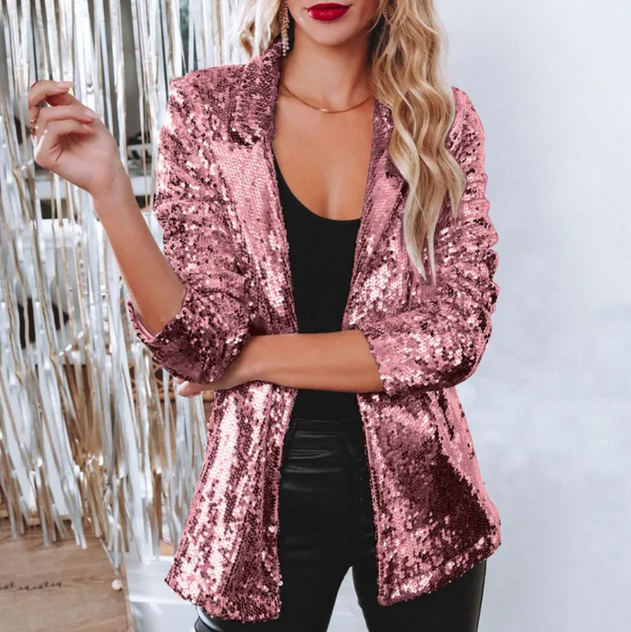 Women's Sequin Blazer Stylish and Versatile