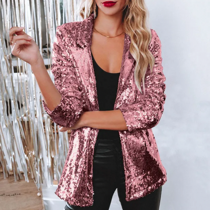 Women's Sequin Blazer Stylish and Versatile