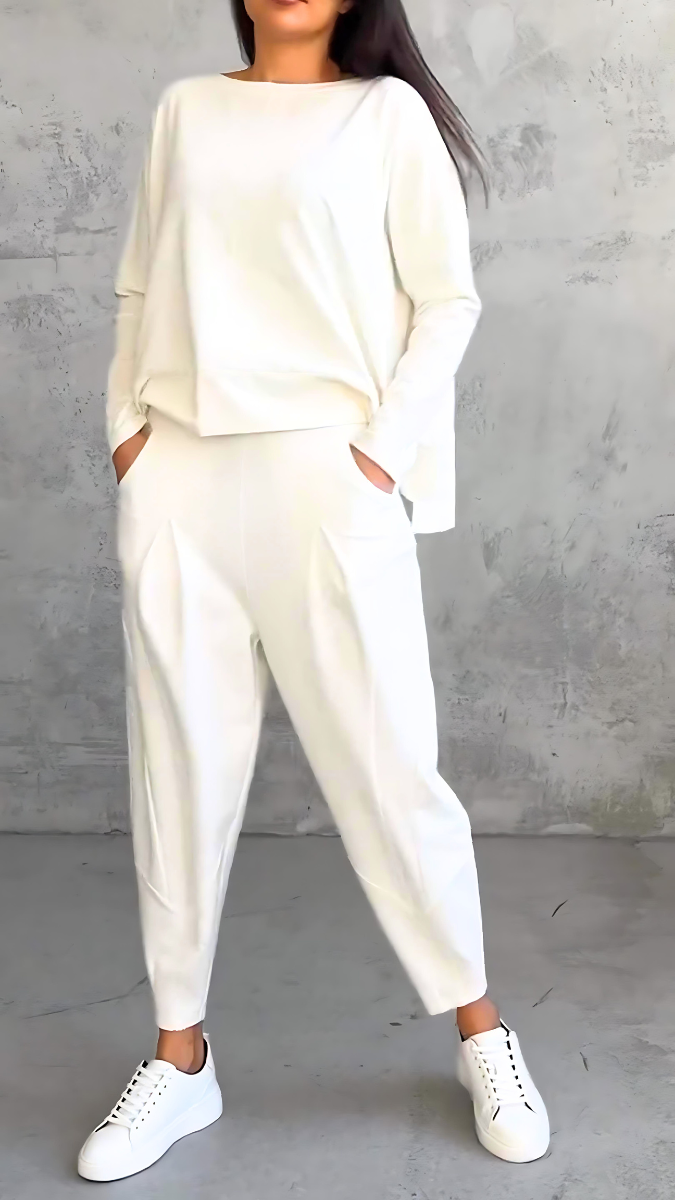 Women's Set Long Sleeves and Pants Soft Breathable Fabric