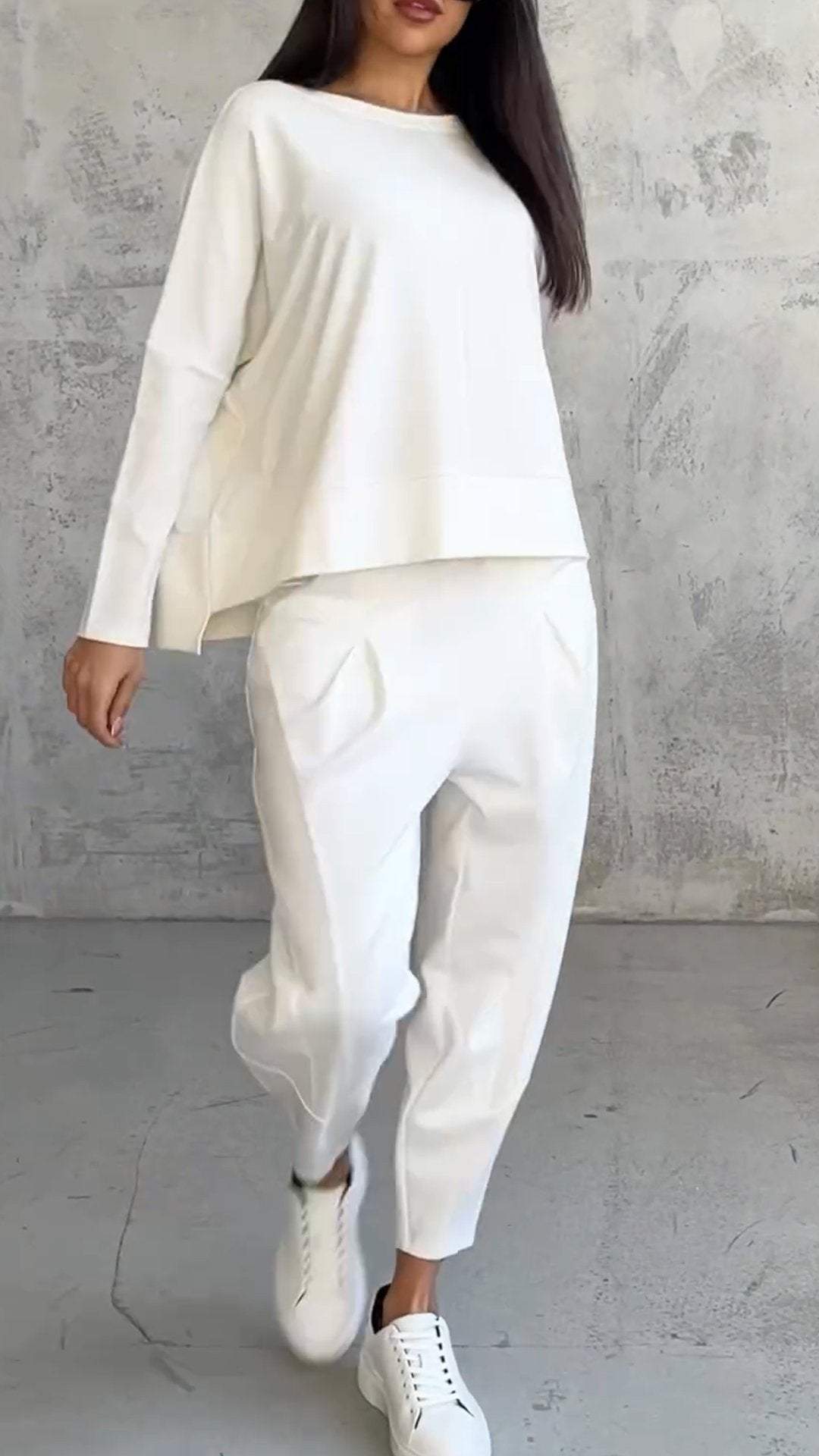 Women's Set Long Sleeves and Pants Soft Breathable Fabric