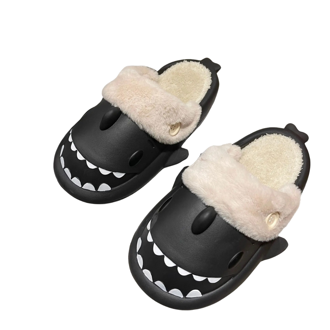 Women's Shark Plush Cotton Slippers