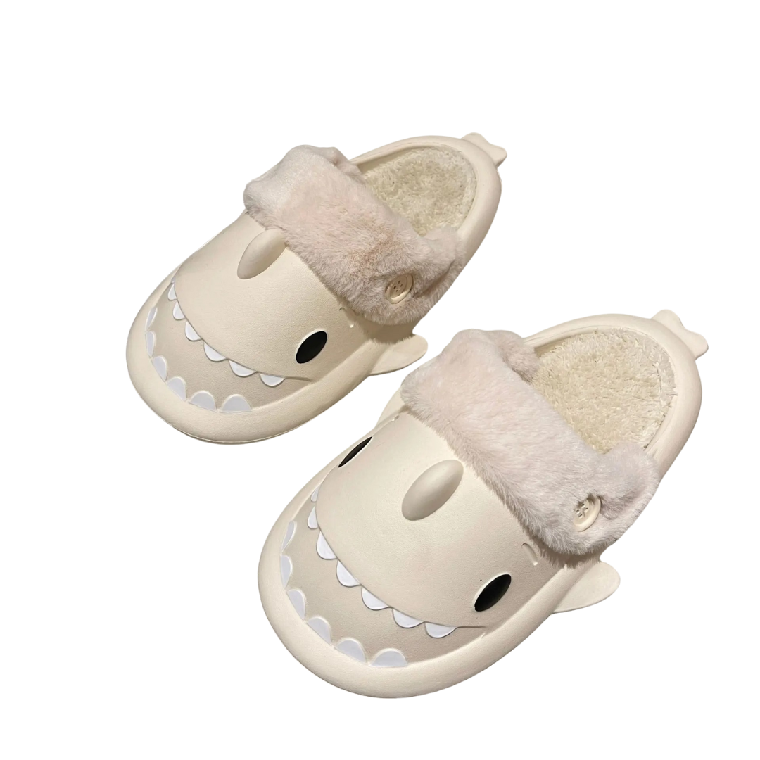 Women's Shark Plush Cotton Slippers