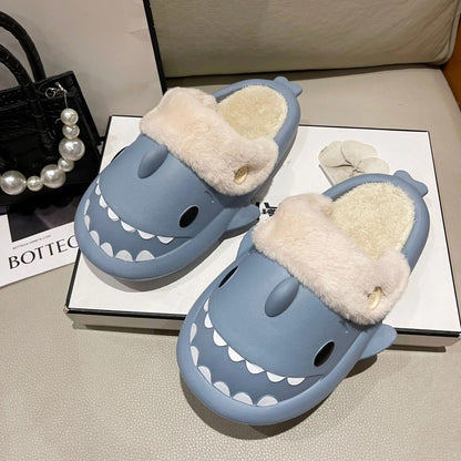 Women's Shark Plush Cotton Slippers