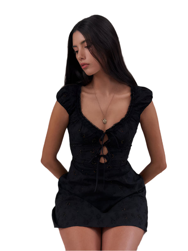 Women's Sheer Band Dress Tight Polyester