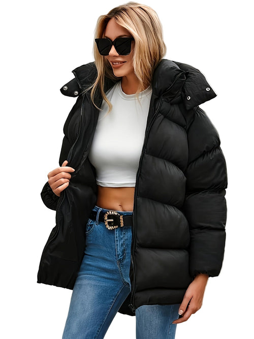 Women's Short Hooded Puffer Jacket