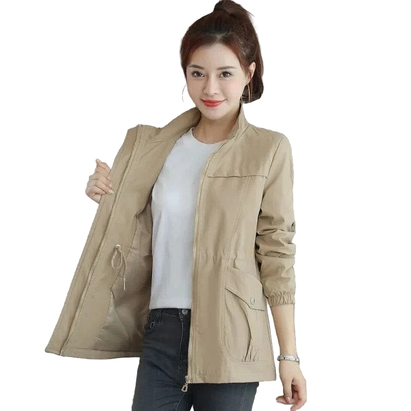 Women's Short Summer Jacket With Practical Side Pockets Lightweight Breathable Stylish