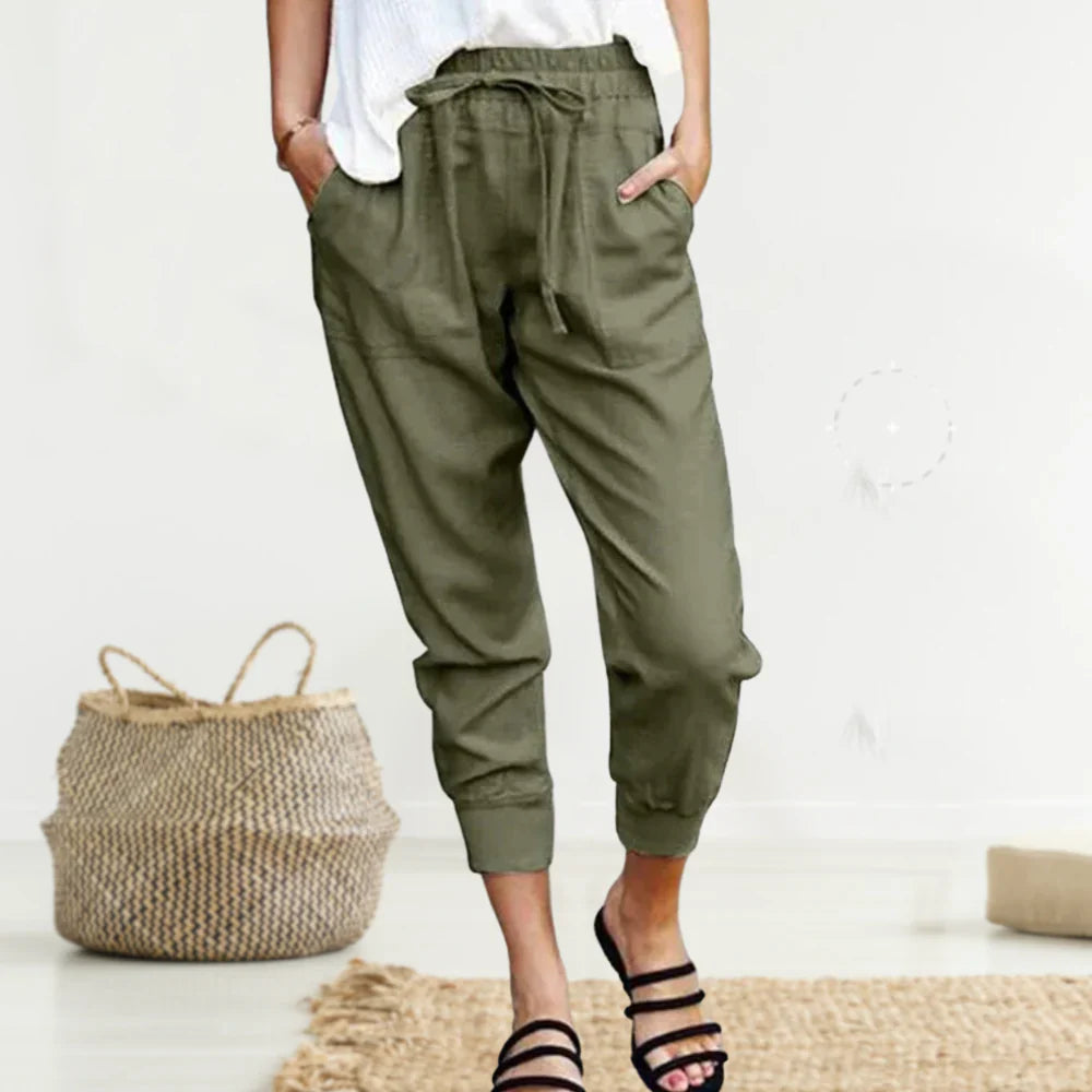 Women's Short Trousers Stylish Linen Style Casual