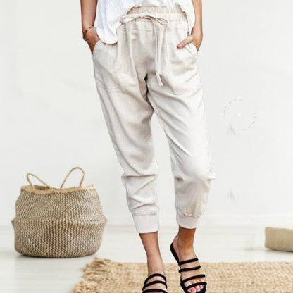 Women's Short Trousers Stylish Linen Style Casual