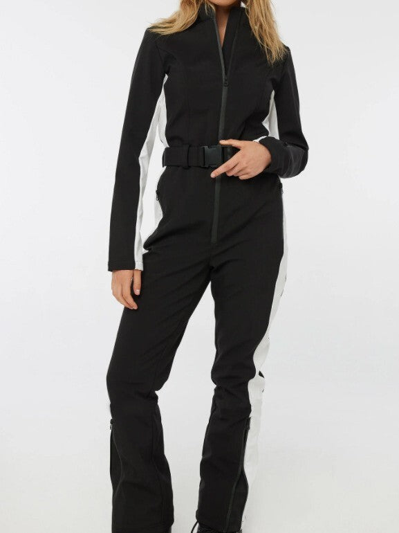 Women's Ski Outfit Fashionable With Flattering Waist Belt
