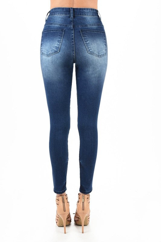 Women's Skinny Jeans High Waist Moto Denim