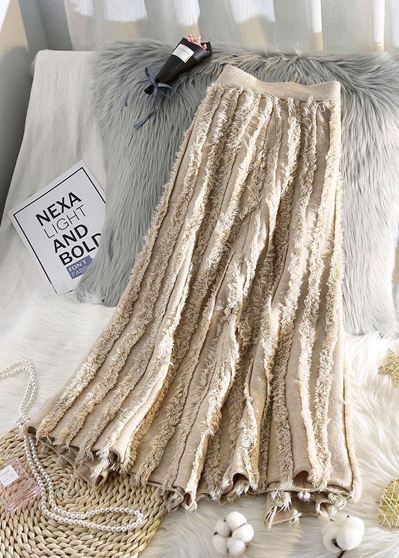 Women's Skirt with Fringes and Elastic Waist