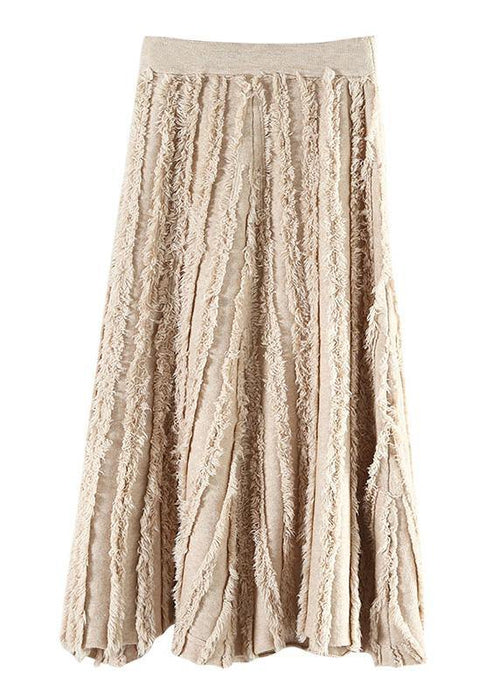 Women's Skirt with Fringes and Elastic Waist
