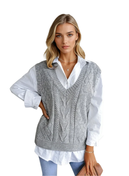 Women's Sleeveless Sweater Knitted Elegant