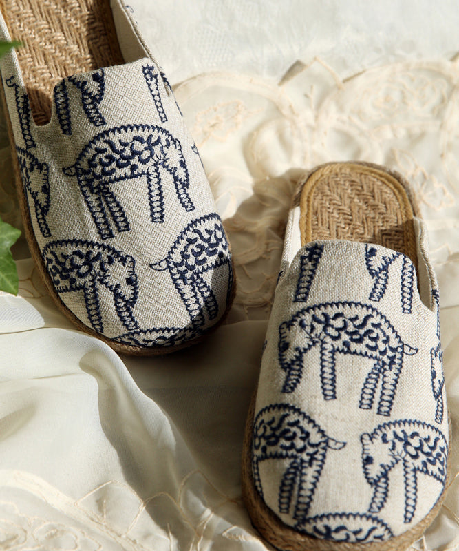 Women's Slide Sandals Embroidered