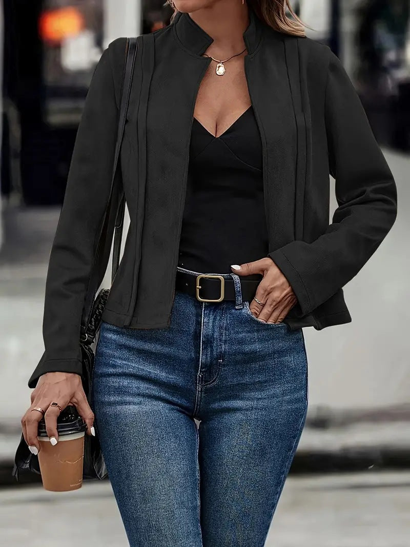 Women's Slim-Fit jacket with stand-up collar