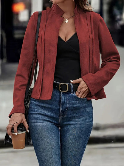 Women's Slim-Fit jacket with stand-up collar