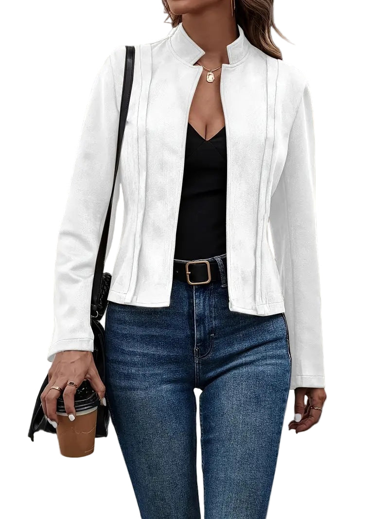 Women's Slim-Fit jacket with stand-up collar