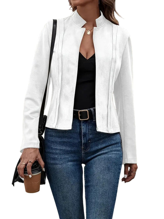 Women's Slim-Fit jacket with stand-up collar