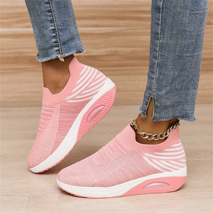 Women's Slip-on Sneakers Mesh and Air Heel