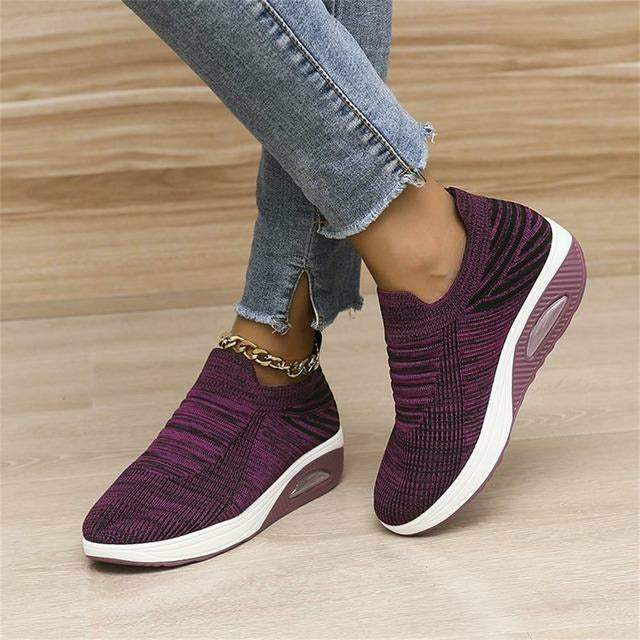 Women's Slip-on Sneakers Mesh and Air Heel