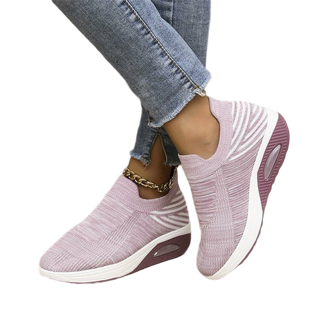 Women's Slip-on Sneakers Mesh and Air Heel