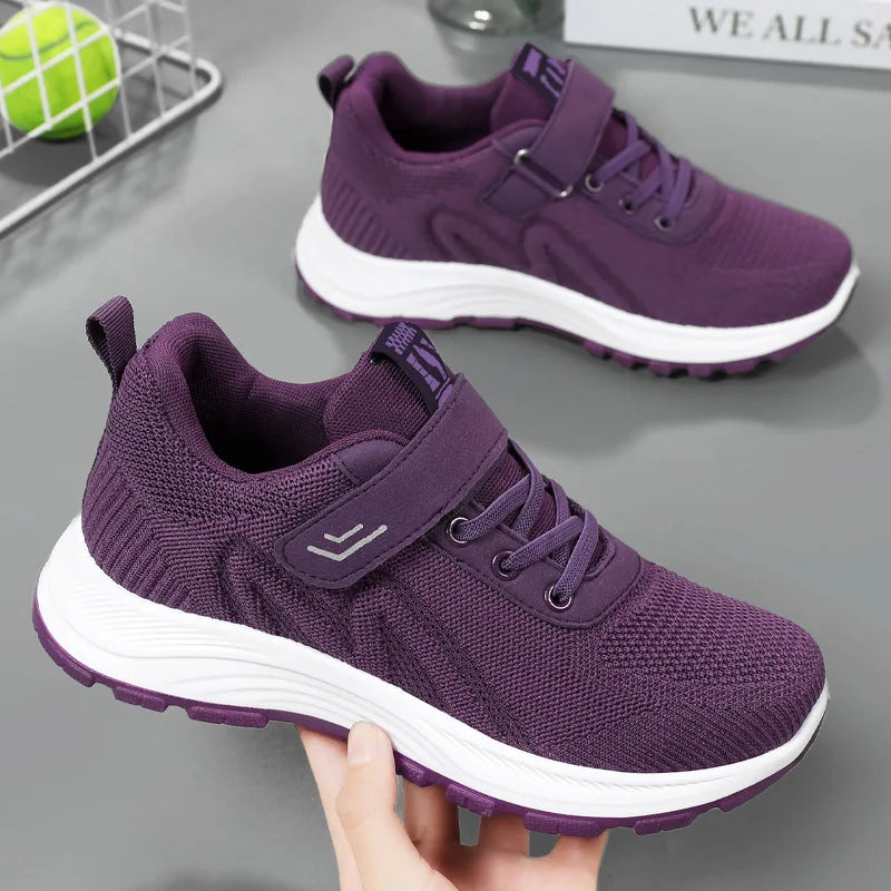 Women's Sneakers Breathable Casual Lacing Mesh Shoes