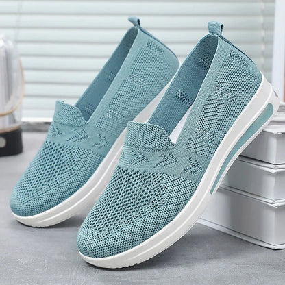 Women's Sneakers Breathable Knitted Mesh Casual Shoes