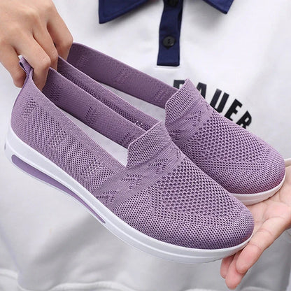 Women's Sneakers Breathable Knitted Mesh Casual Shoes
