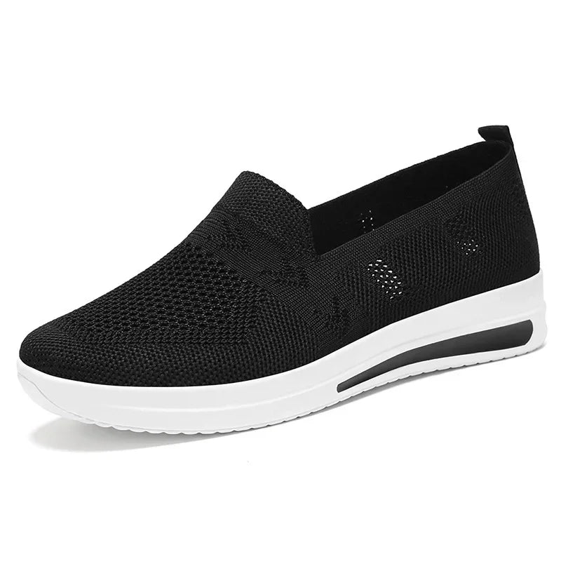 Women's Sneakers Breathable Knitted Mesh Casual Shoes