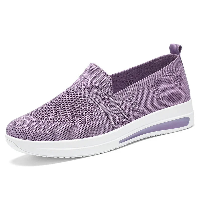 Women's Sneakers Breathable Knitted Mesh Casual Shoes