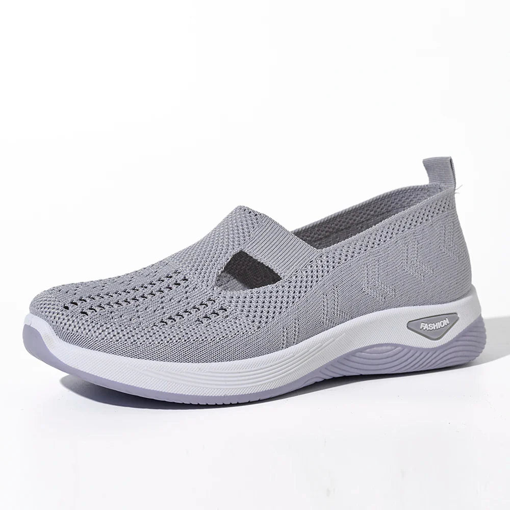 Women's Sneakers Breathable Mesh Casual Shoes Slip-resistant Flat Woven Shoes