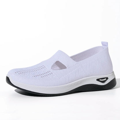 Women's Sneakers Breathable Mesh Casual Shoes Slip-resistant Flat Woven Shoes