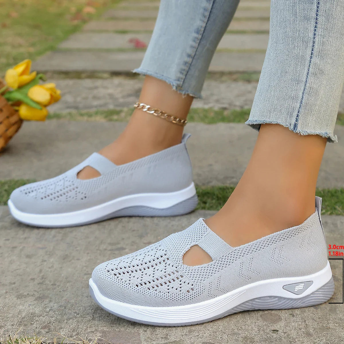 Women's Sneakers Casual Breathable Lightweight Textile