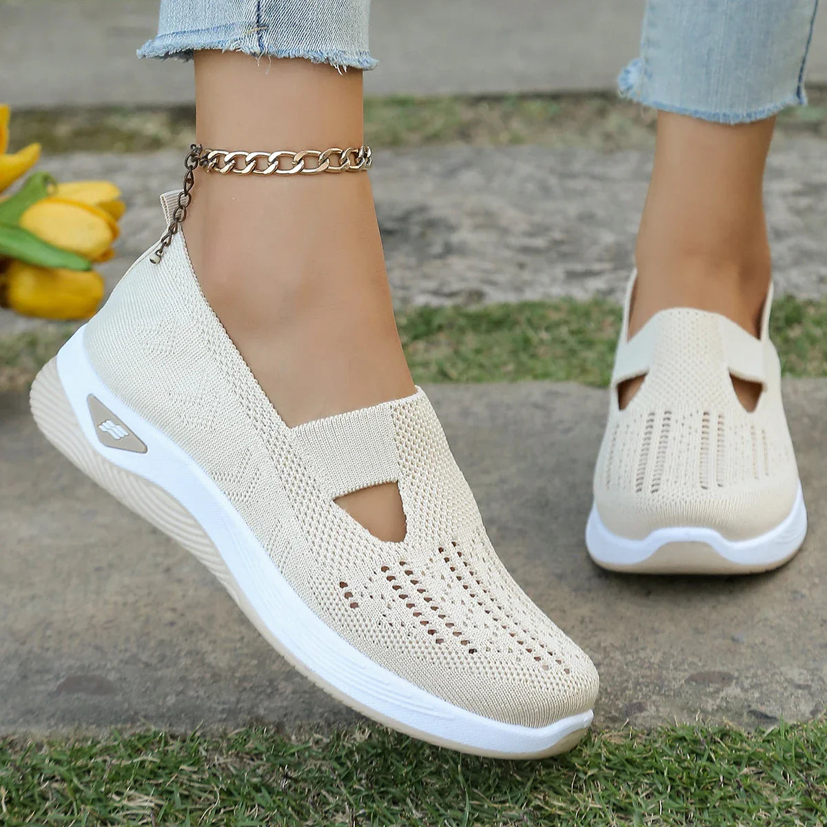 Women's Sneakers Casual Breathable Lightweight Textile