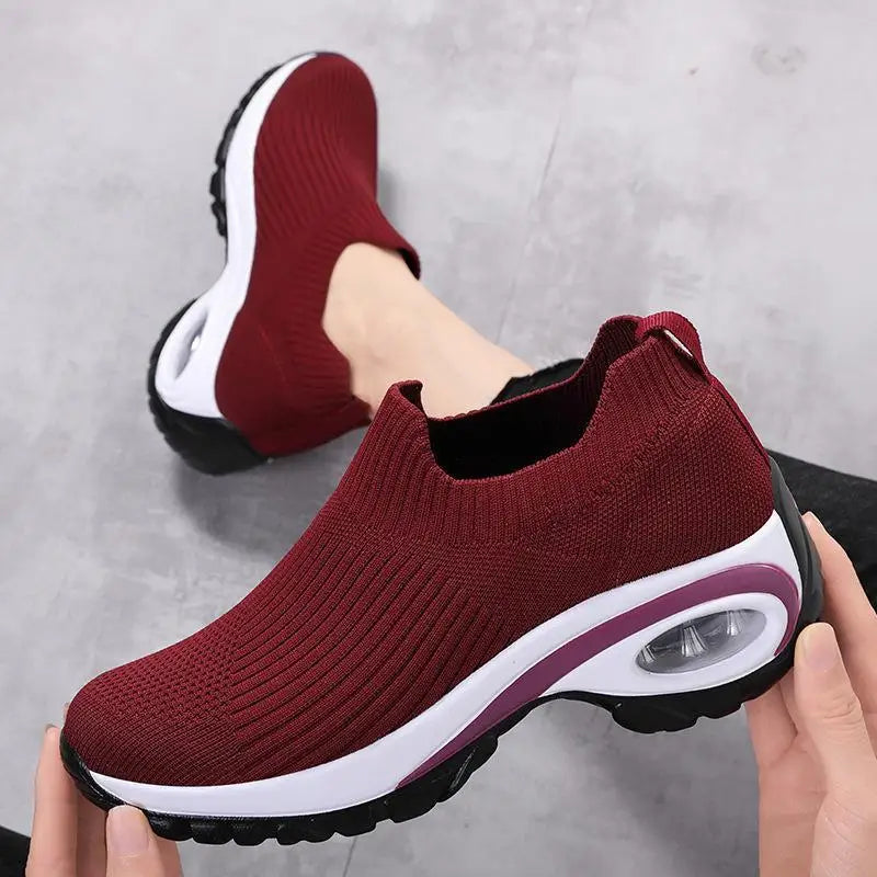 Women's Sneakers Casual Sport Breathable Wedge Platform Shoes
