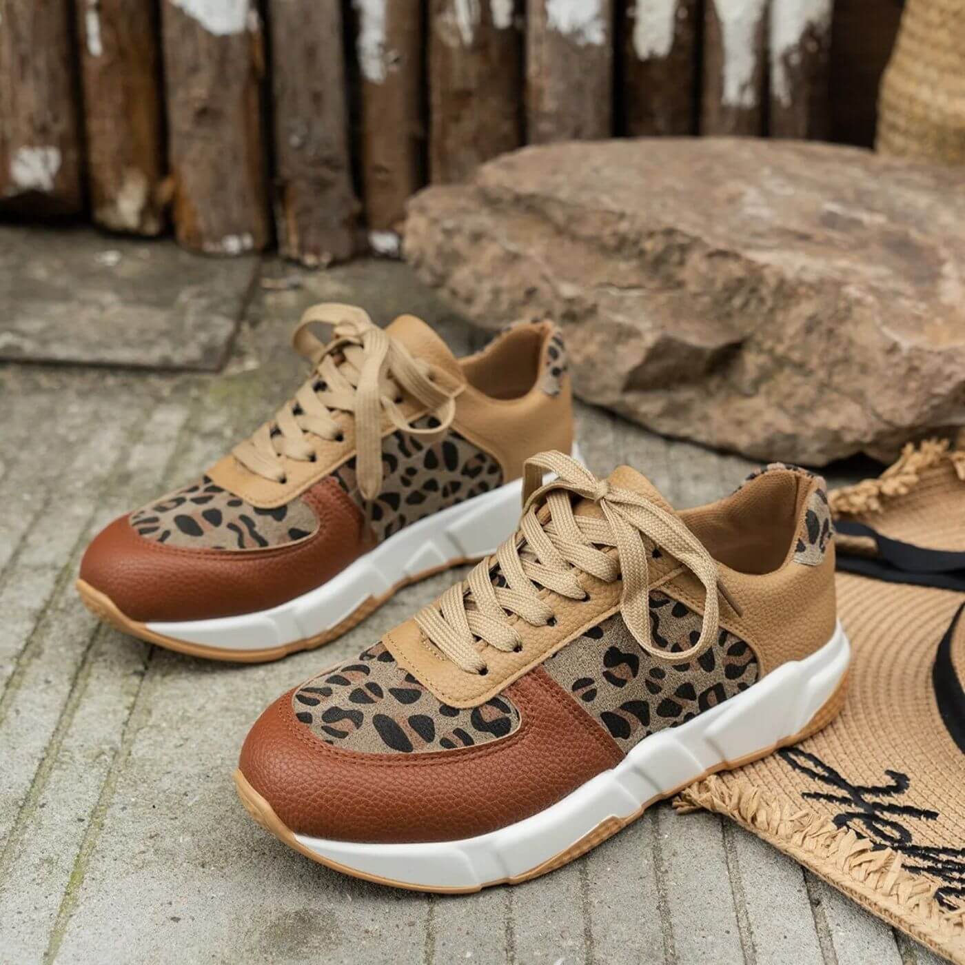 Women's Sneakers Leopard Print Comfortable Fit