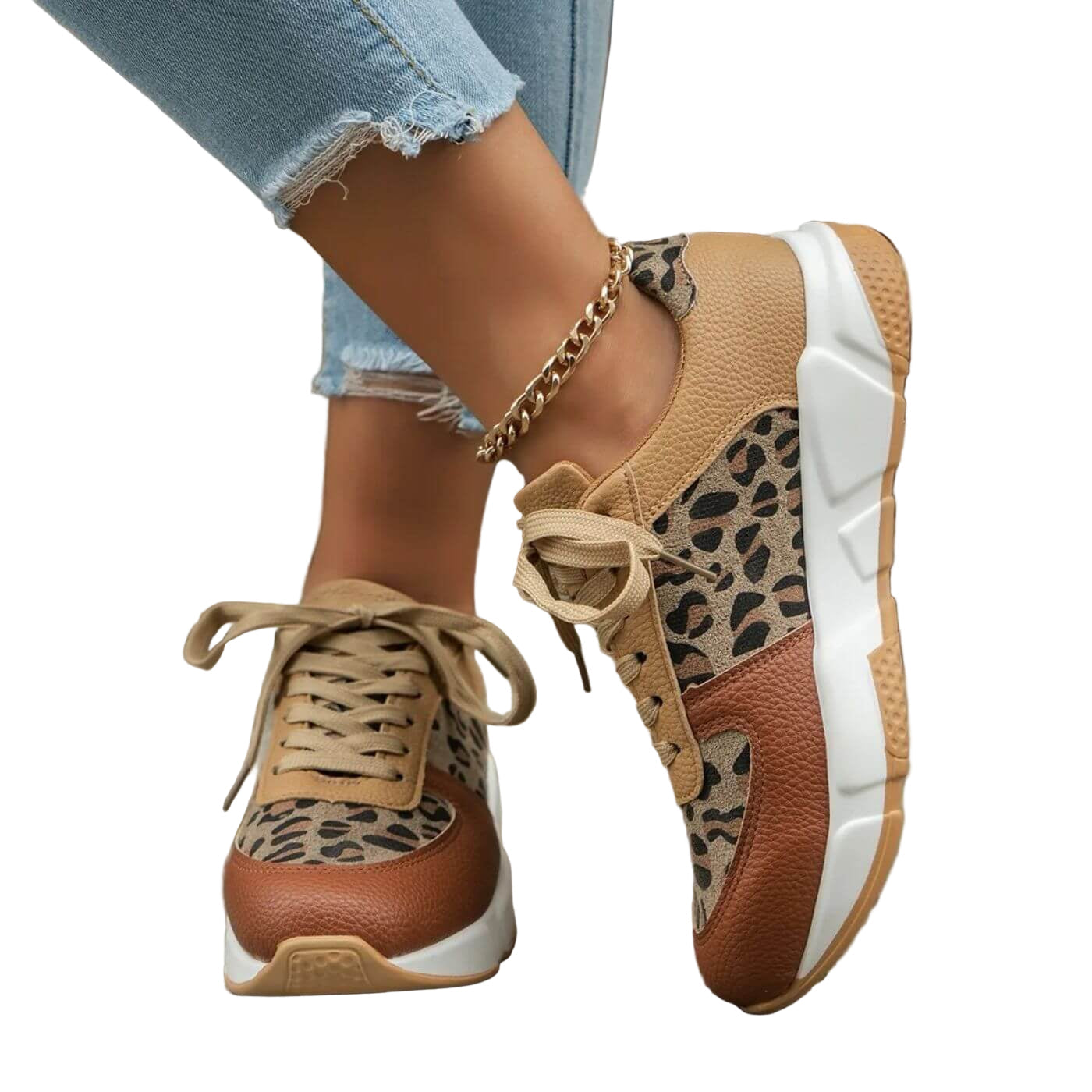Women's Sneakers Leopard Print Comfortable Fit