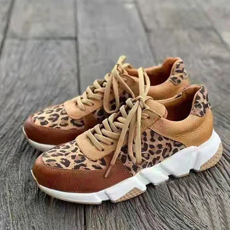 Women's Sneakers Leopard Print Trendy and Comfortable