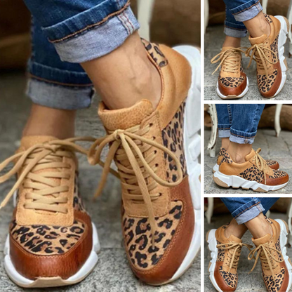 Women's Sneakers Leopard Print Trendy and Comfortable