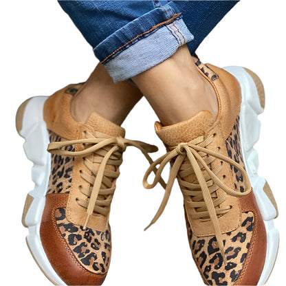 Women's Sneakers Leopard Print Trendy and Comfortable