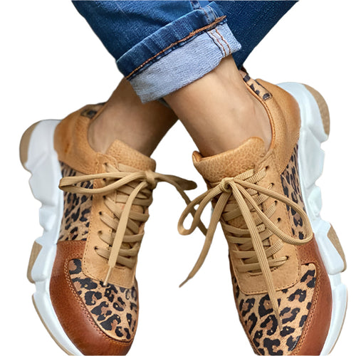 Women's Sneakers Leopard Print Trendy and Comfortable