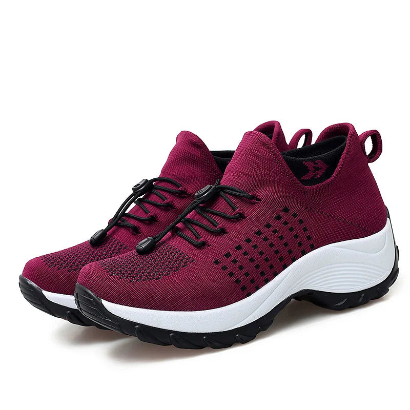 Women's Sneakers Orthopaedic Platform Breathable Textile