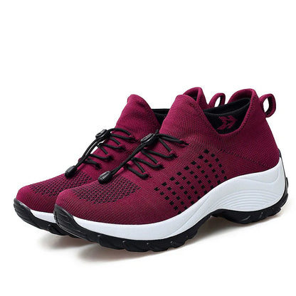 Women's Sneakers Orthopaedic Platform Breathable Textile